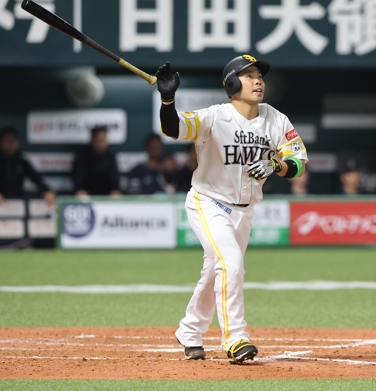 ソフトバンク対日本ハム　3回裏ソフトバンク1死、近藤は右越えに同点本塁打を放つ（撮影・梅根麻紀）
