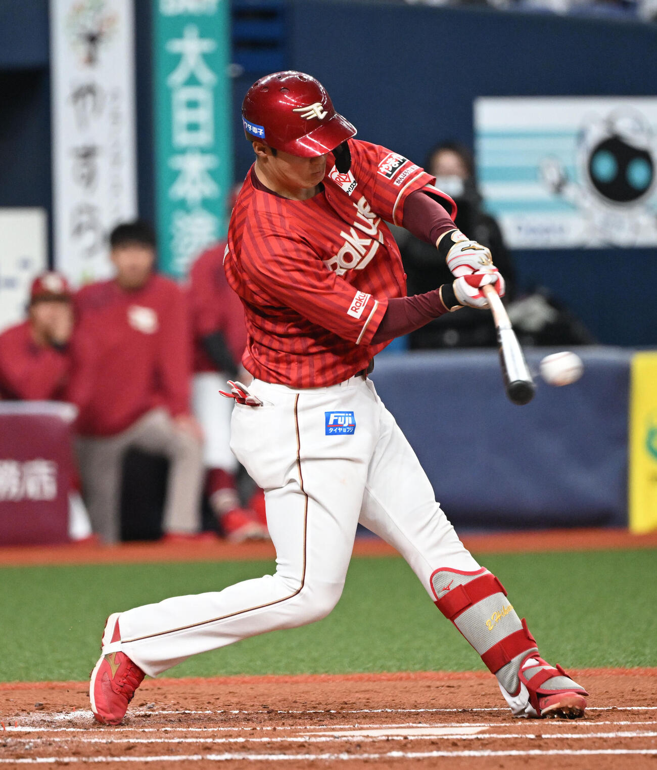 オリックス対楽天　3回表楽天1死、左前打を放つ太田（撮影・和賀正仁）
