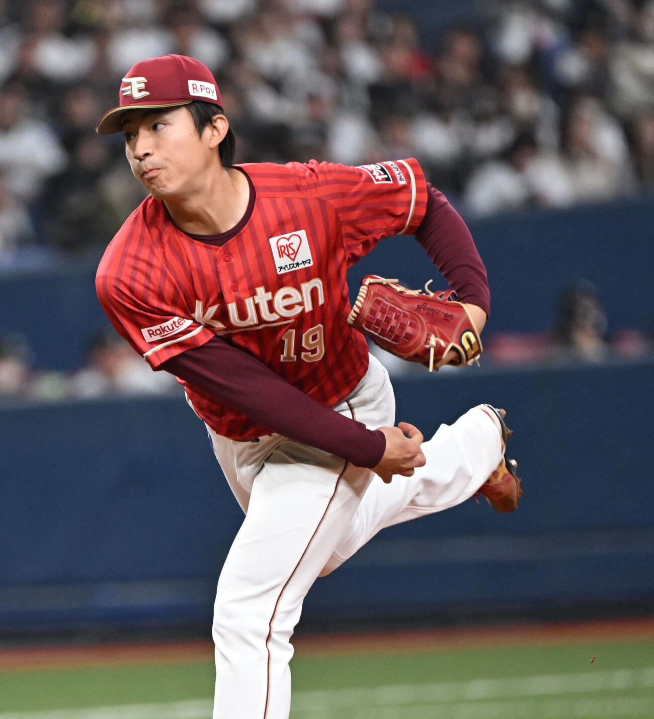 オリックス対楽天　楽天先発の荘司（撮影・和賀正仁）