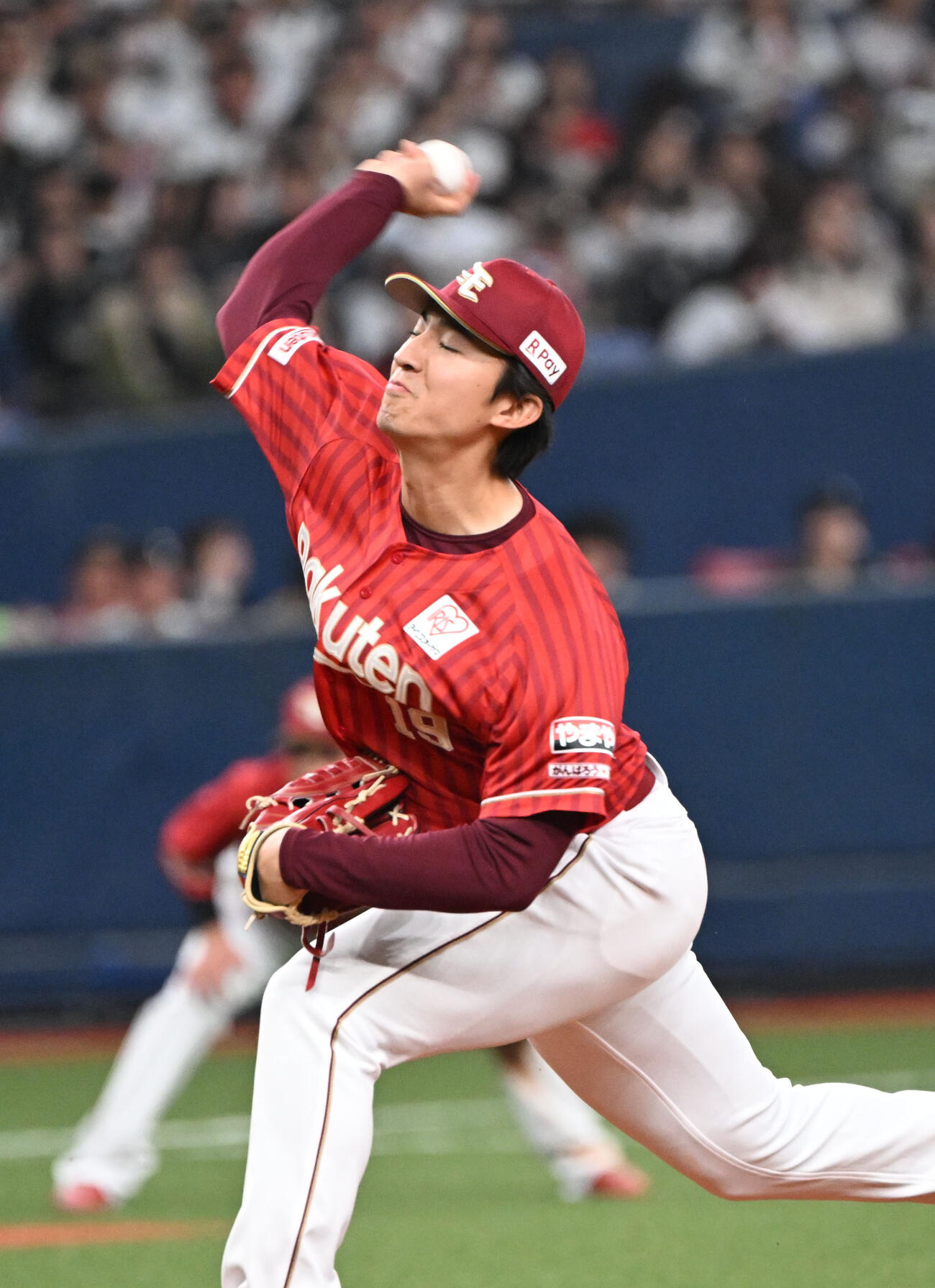 オリックス対楽天　楽天先発の荘司（撮影・和賀正仁）