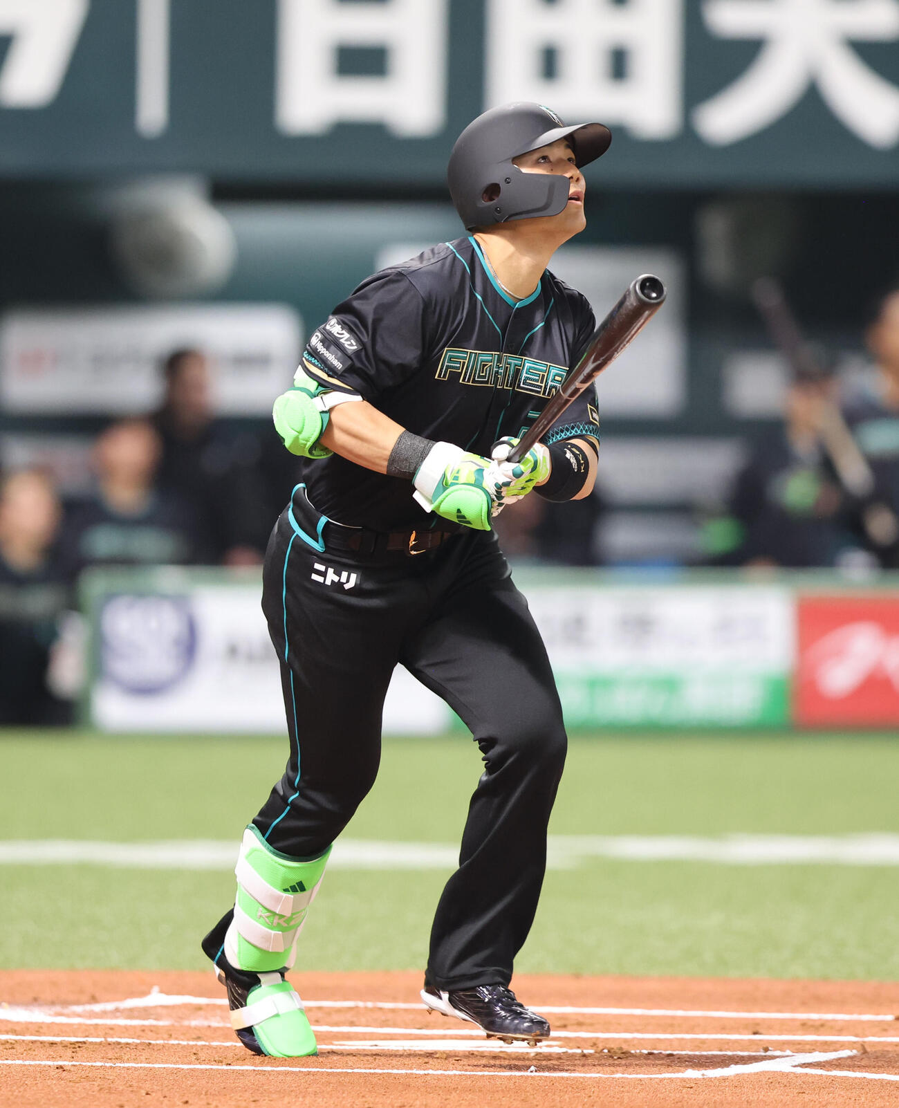 ソフトバンク対日本ハム　1回表日本ハム無死一塁、清宮幸は右越えに先制となる2点本塁打を放つ（撮影・梅根麻紀）