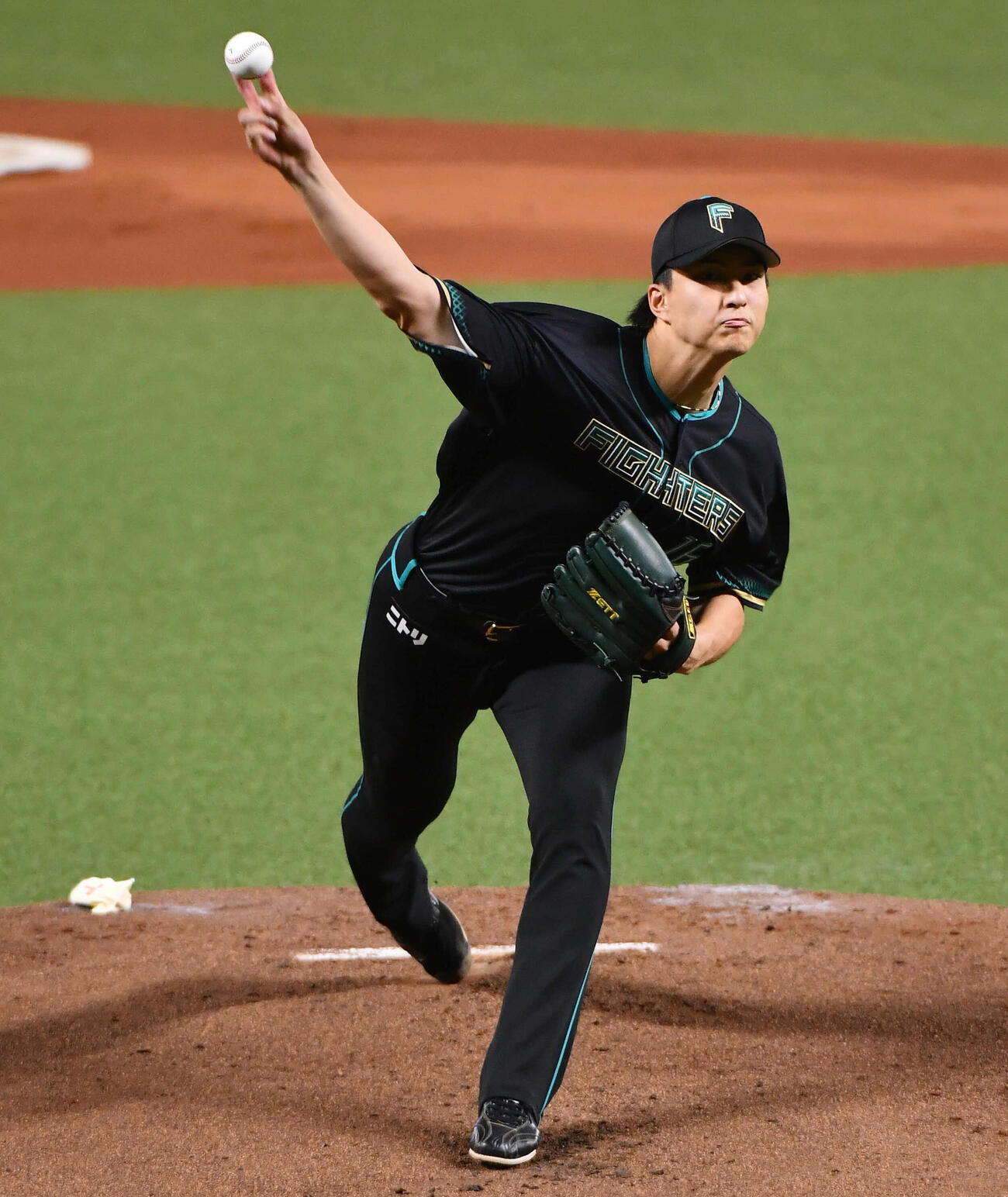 ソフトバンク対日本ハム　日本ハム先発の達（撮影・岩下翔太）
