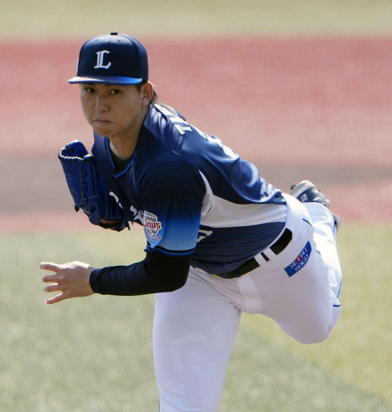 ロッテ対西武　西武先発の武内（撮影・小島史椰）