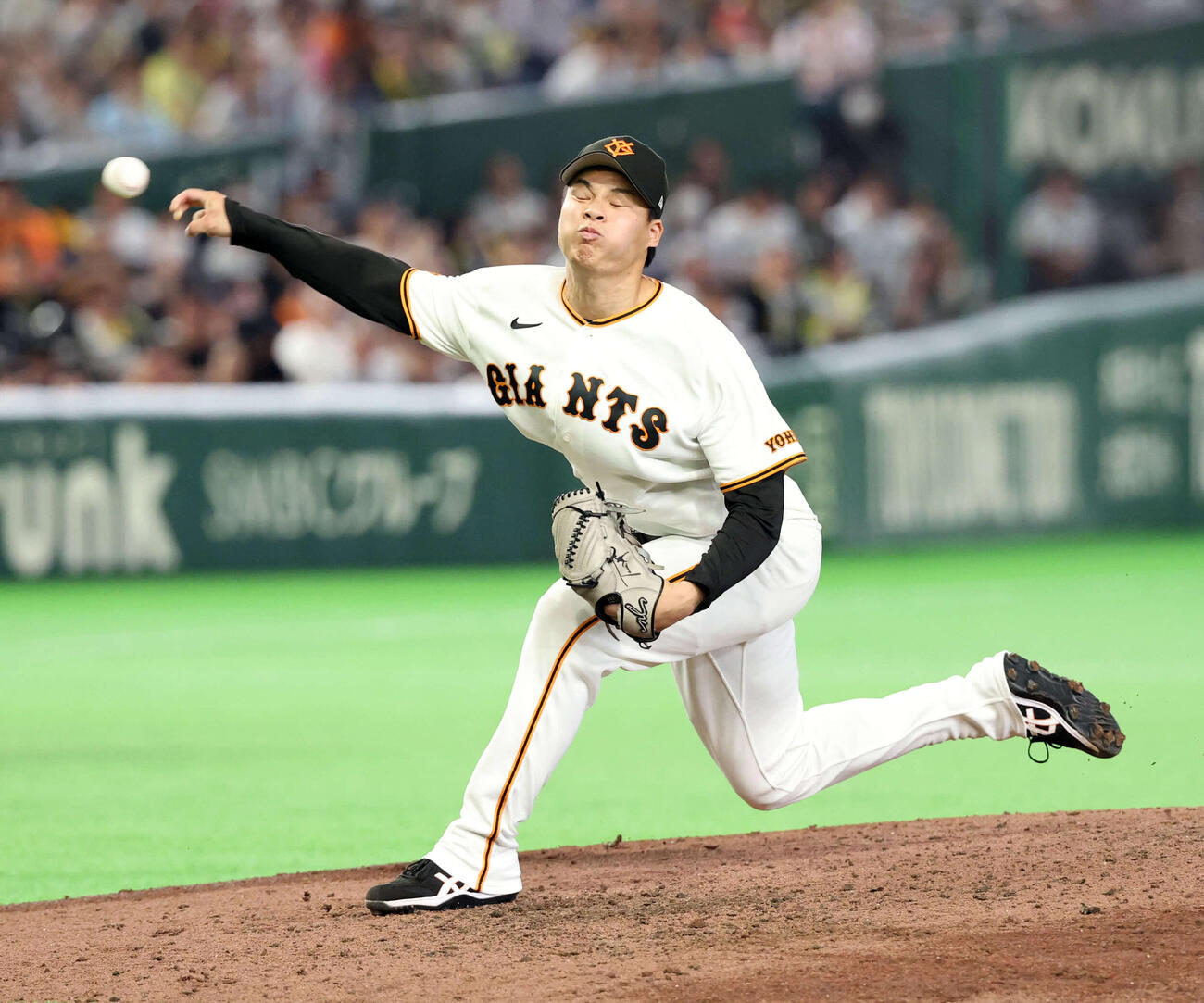 巨人対阪神　9回表阪神の攻撃で登板した田和（撮影・浅見桂子）