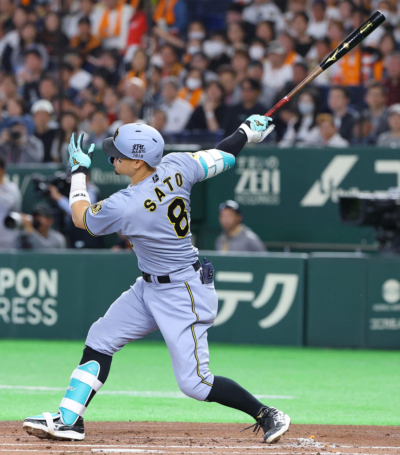 巨人対阪神　1回表阪神2死、佐藤は三振に倒れる（撮影・上田博志）