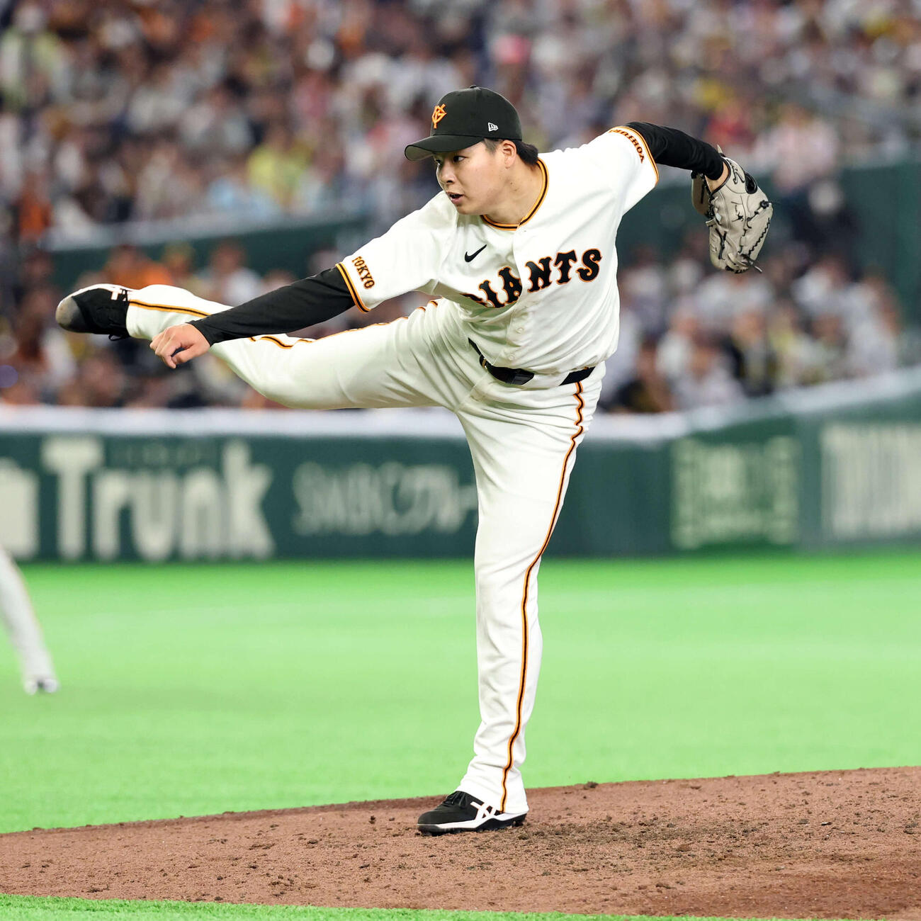 巨人対阪神　9回表阪神の攻撃で登板した田和（撮影・浅見桂子）