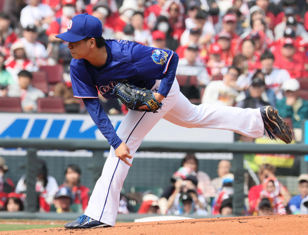 広島対中日　中日先発の桜井（撮影・加藤孝規）