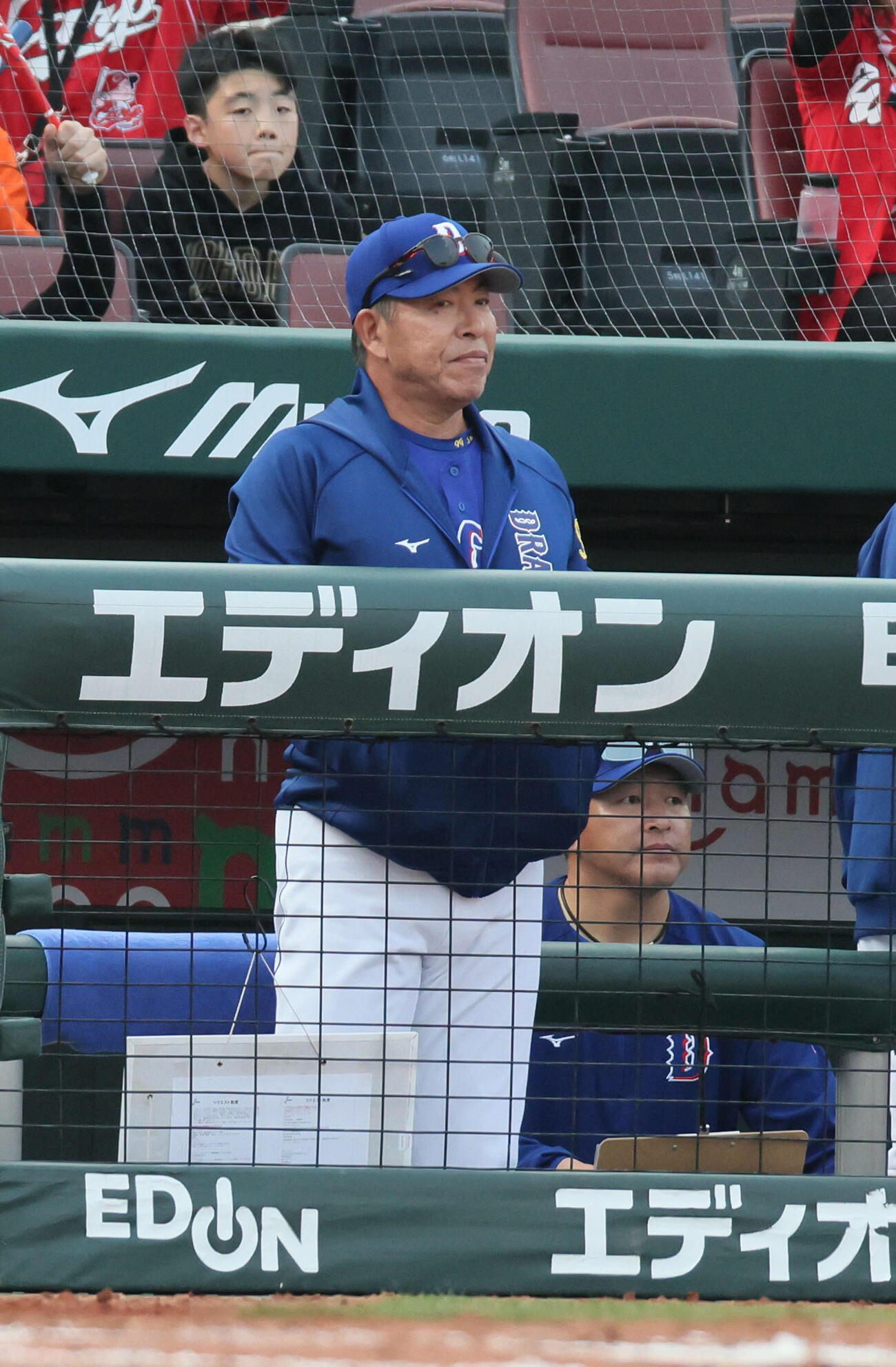 広島対中日　連敗した井上監督（撮影・加藤孝規）