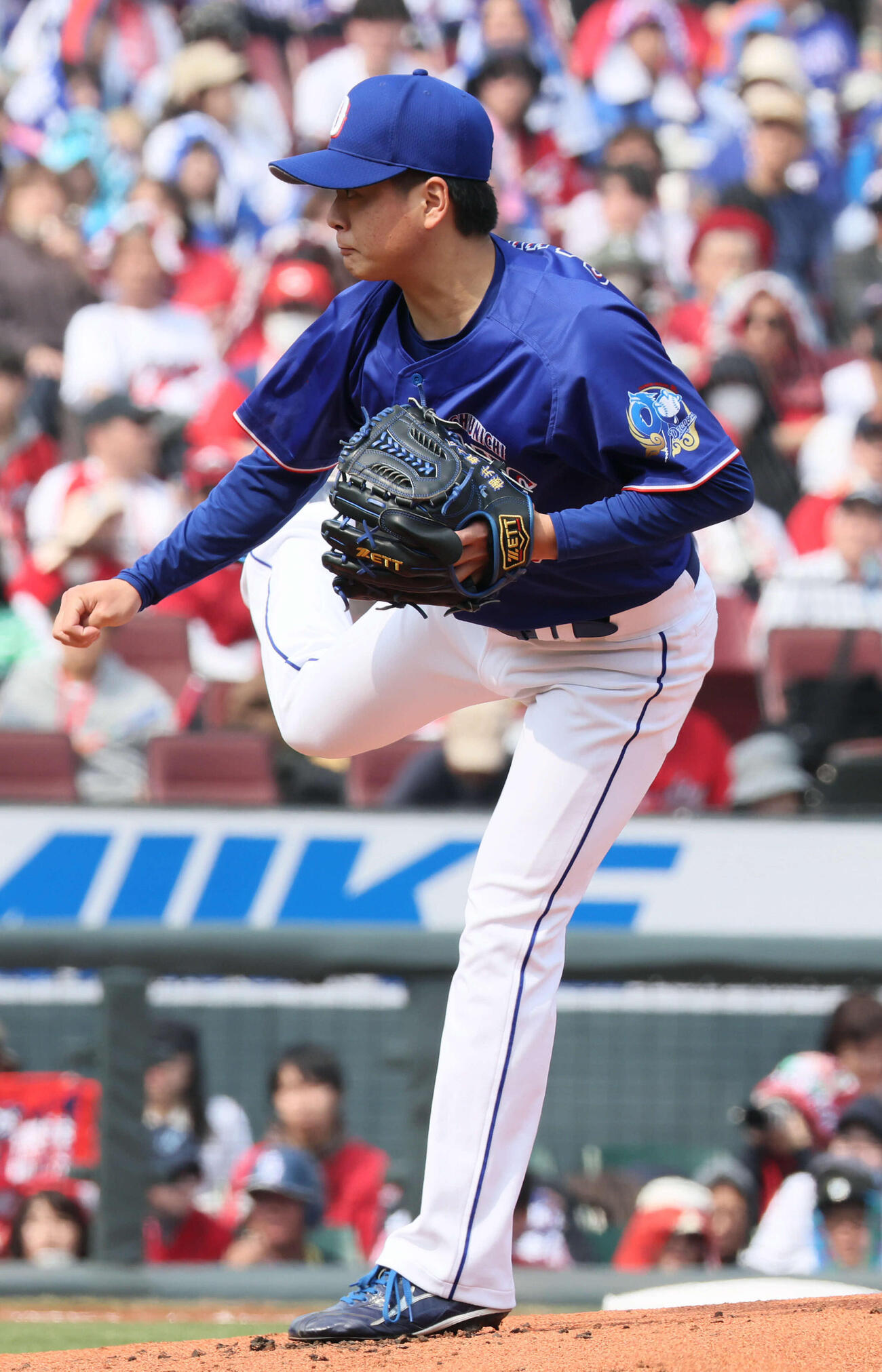 広島対中日　中日先発の桜井（撮影・加藤孝規）