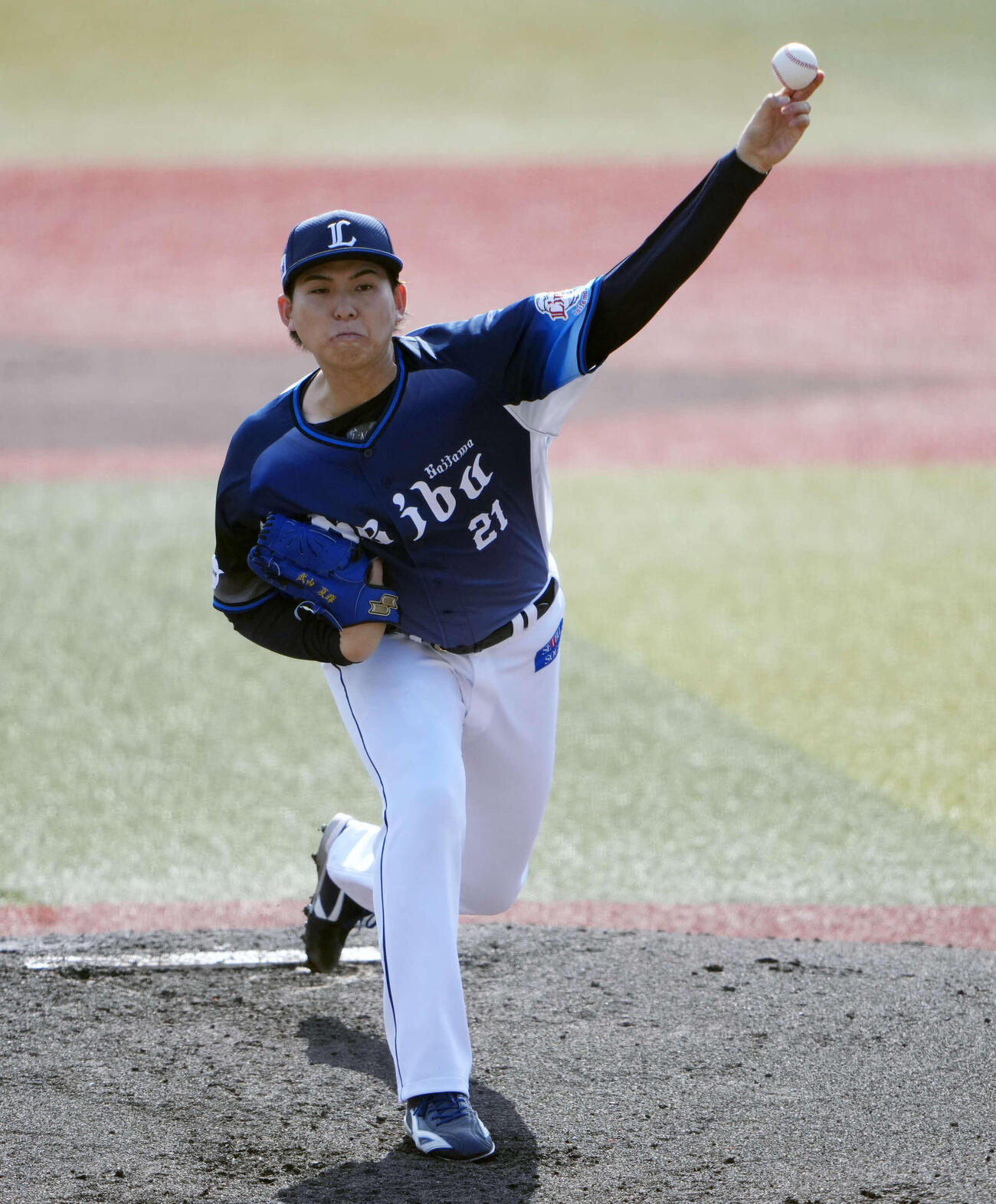 ロッテ対西武　西武先発の武内（撮影・小島史椰）
