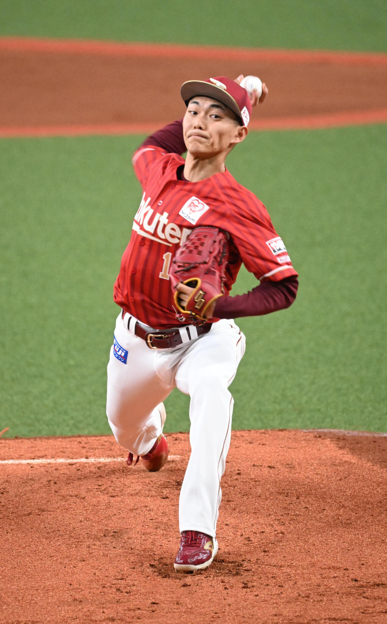 オリックス対楽天　先発する楽天藤原（撮影・和賀正仁）