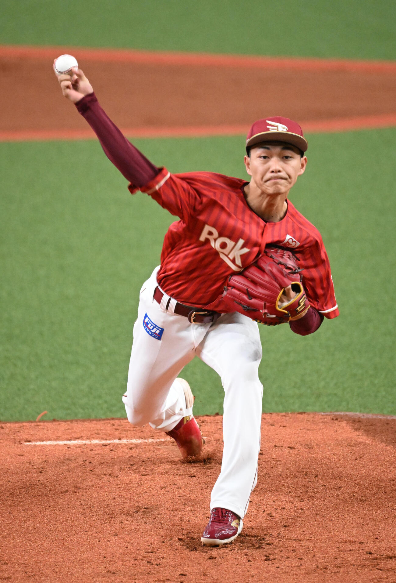オリックス対楽天　先発する楽天藤原（撮影・和賀正仁）