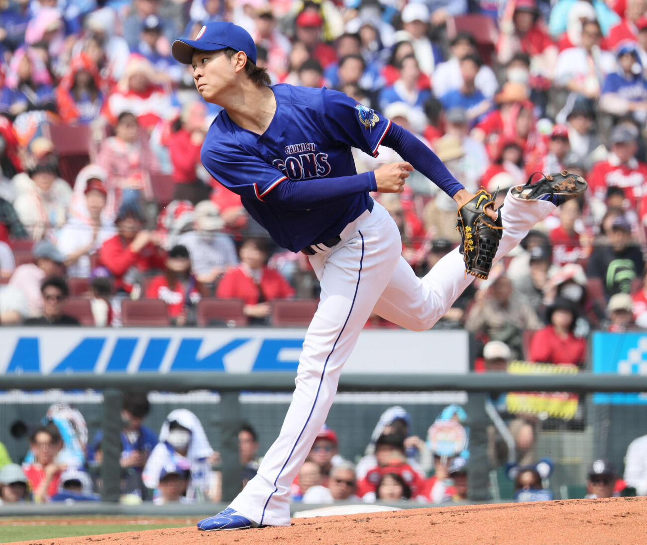 広島対中日　中日先発の高橋宏（撮影・加藤孝規）