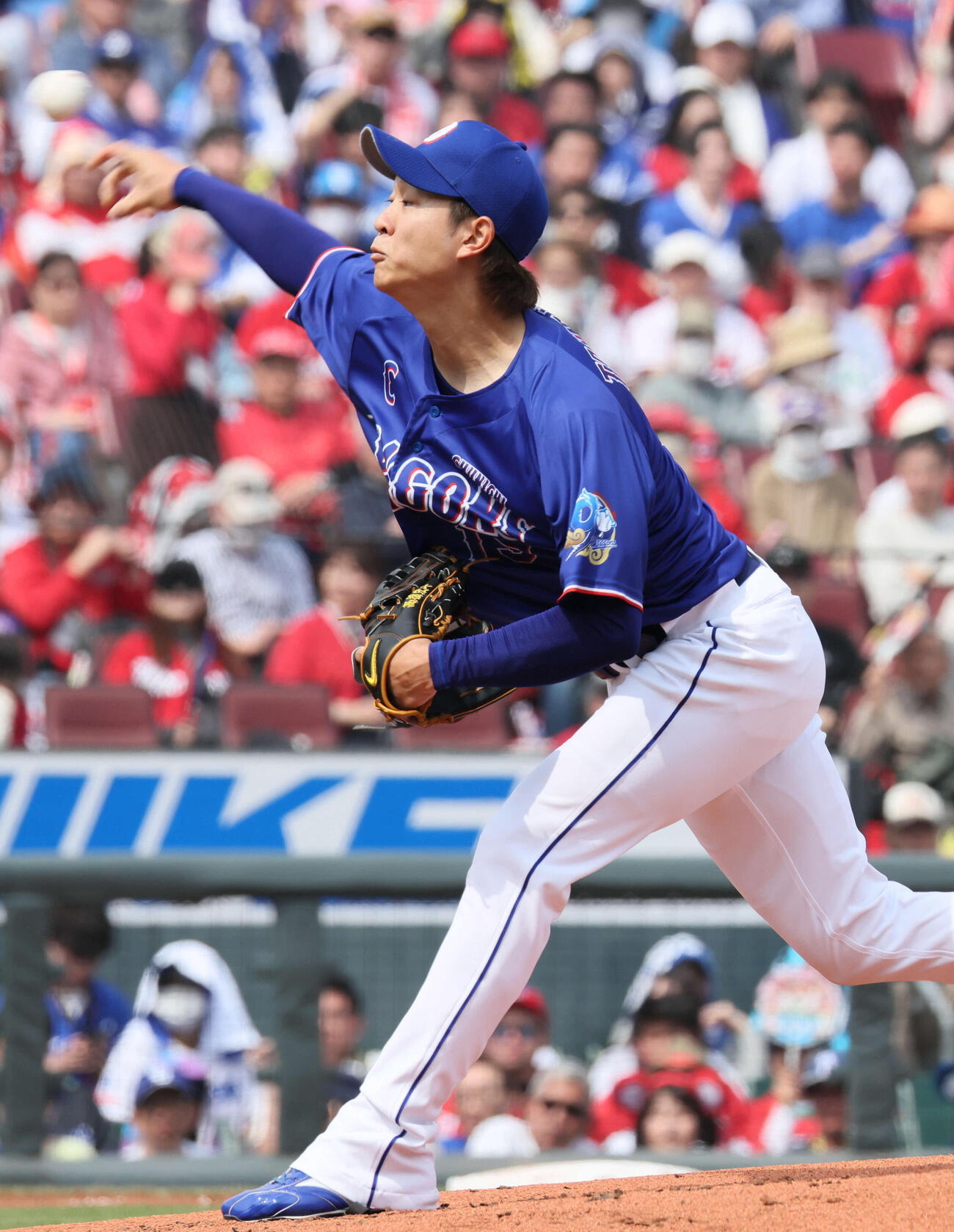 広島対中日　中日先発の高橋宏（撮影・加藤孝規）