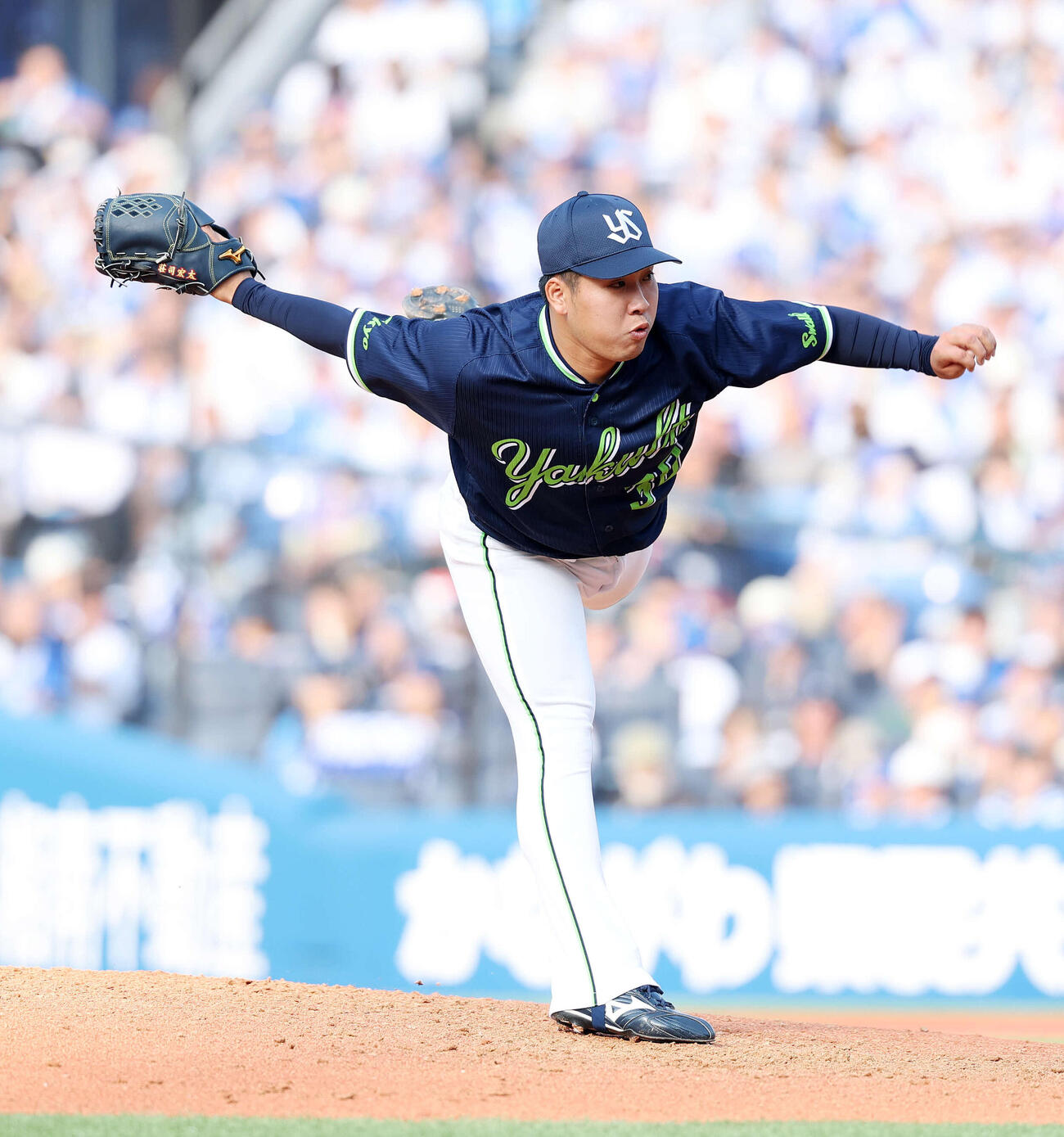 DeNA対ヤクルト　力投するヤクルト2番手の荘司（撮影・鈴木正人）　