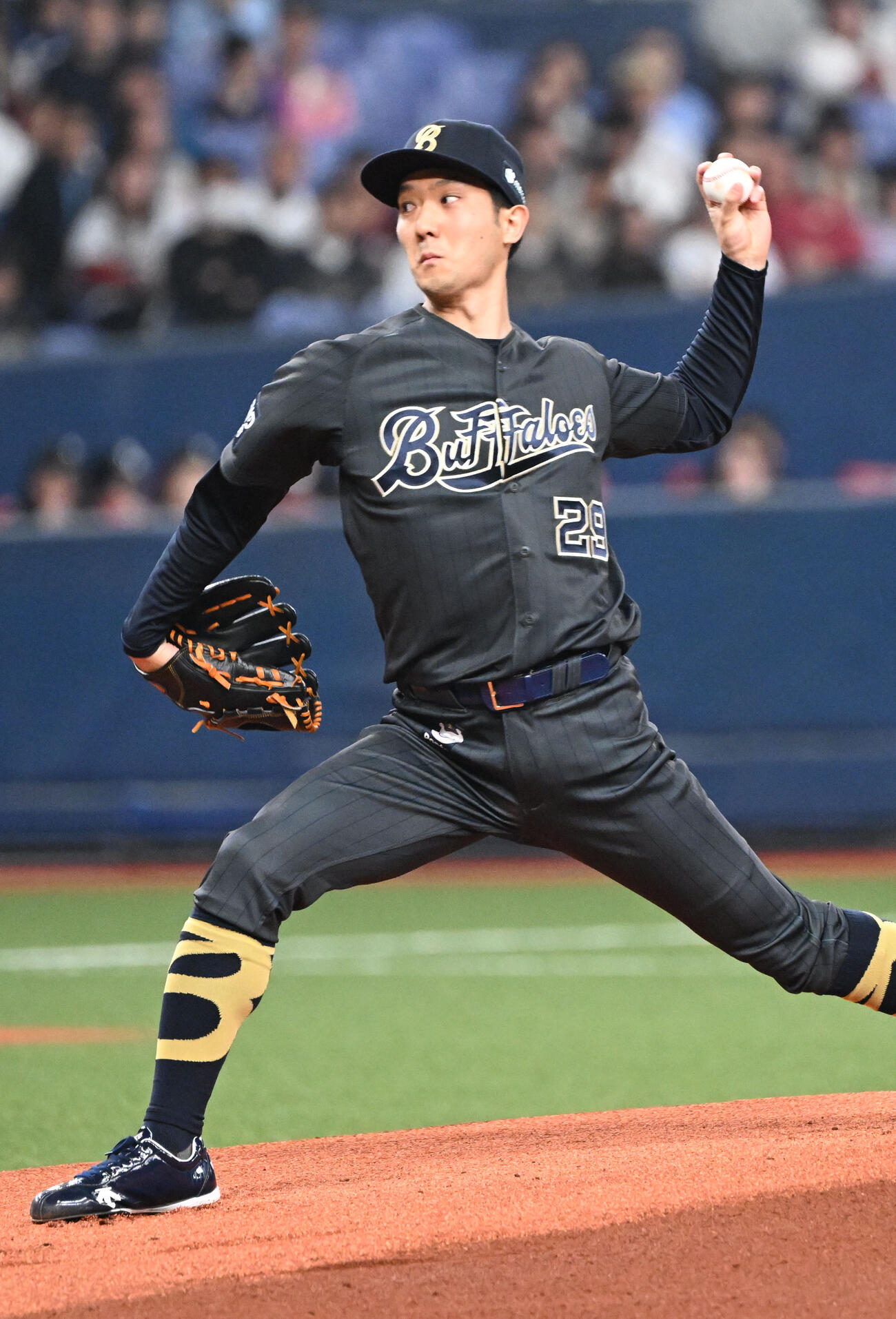 オリックス対楽天　先発するオリックス田嶋（撮影・和賀正仁）