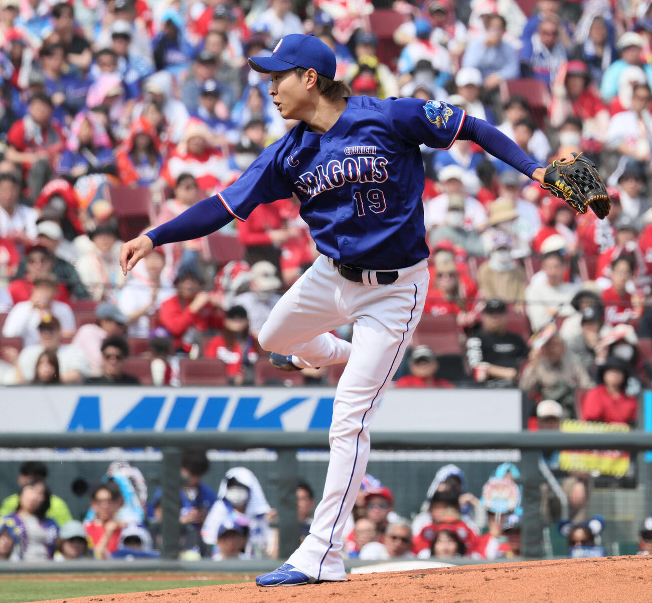 広島対中日　中日先発の高橋宏（撮影・加藤孝規）