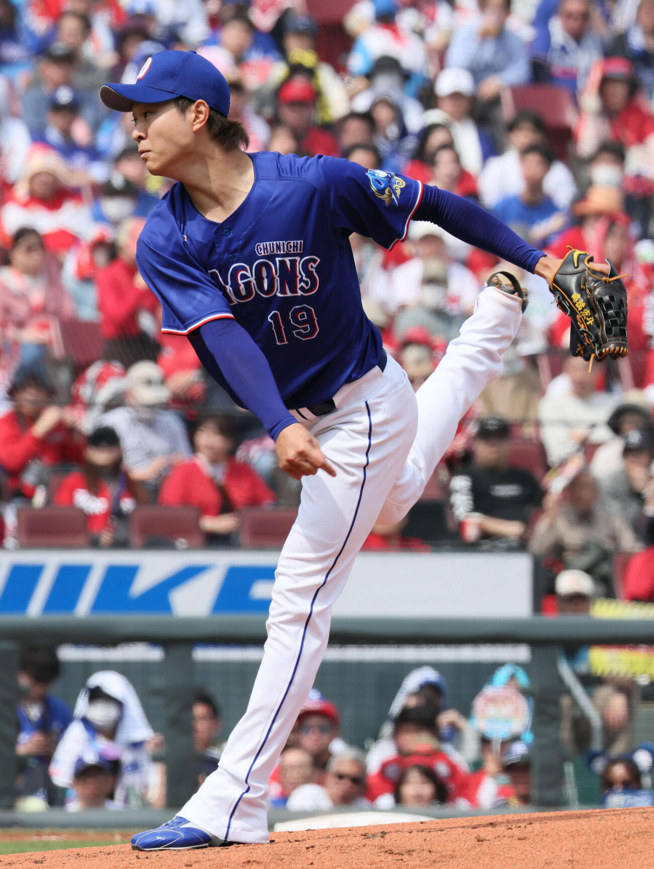 広島対中日　中日先発の高橋宏（撮影・加藤孝規）