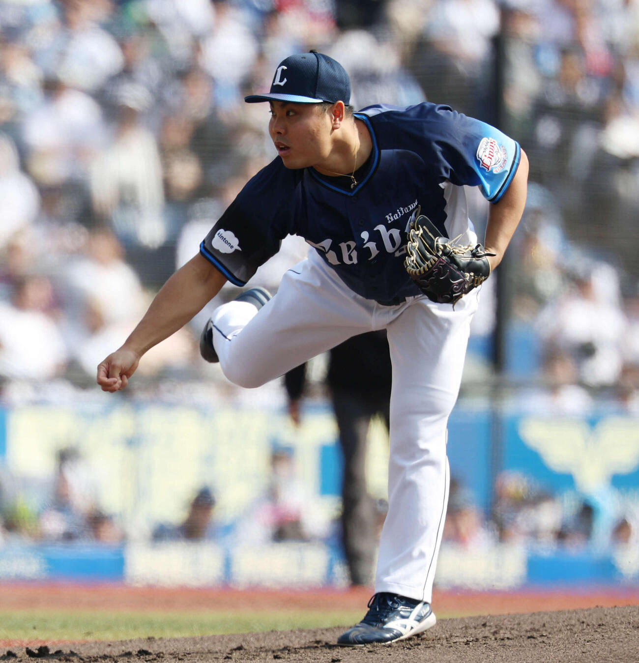 ロッテ対西武　西武先発の平良（撮影・宮地輝）