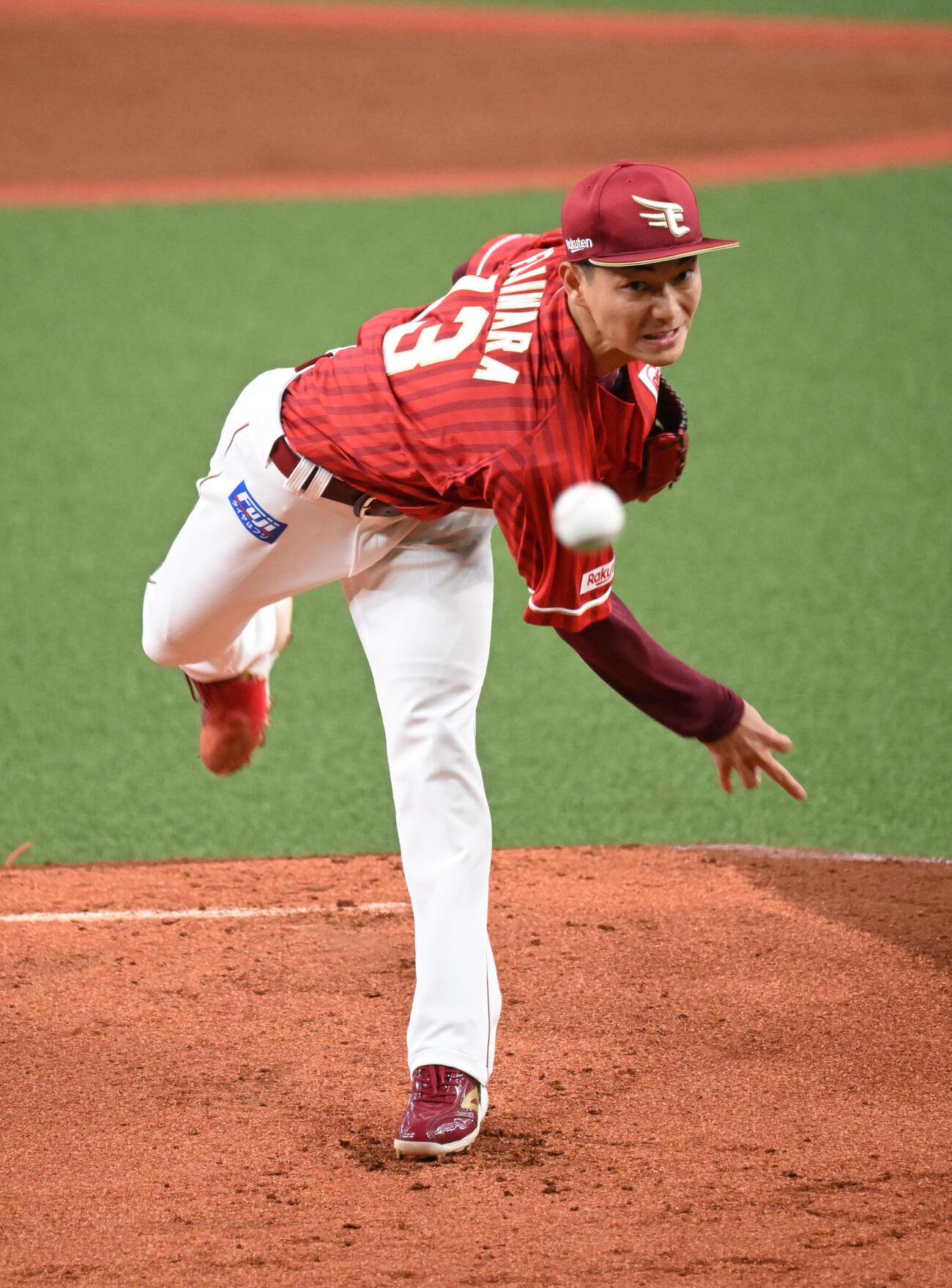 オリックス対楽天　先発する楽天藤原（撮影・和賀正仁）