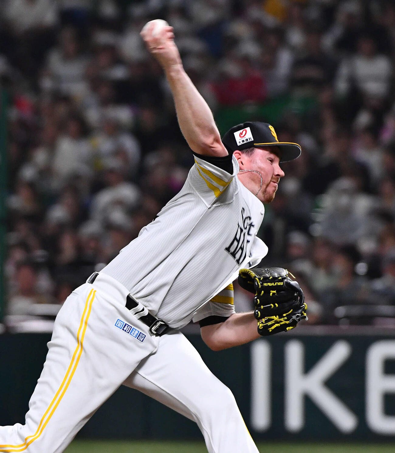 ソフトバンク対日本ハム　ソフトバンク先発のスチュワート（撮影・岩下翔太）