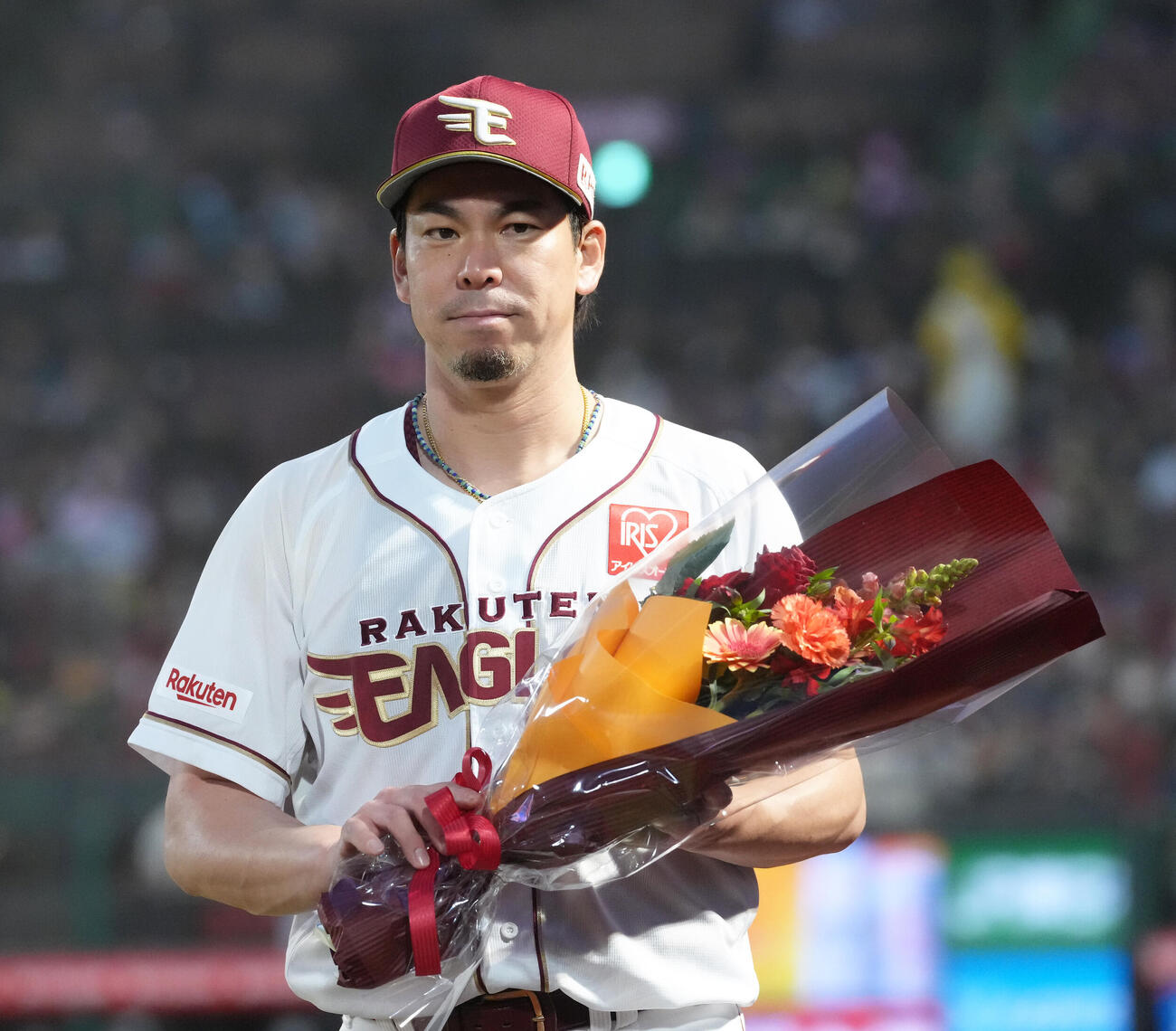 楽天対ソフトバンク　日米通算2500投球回を達成した楽天前田健（撮影・足立雅史）