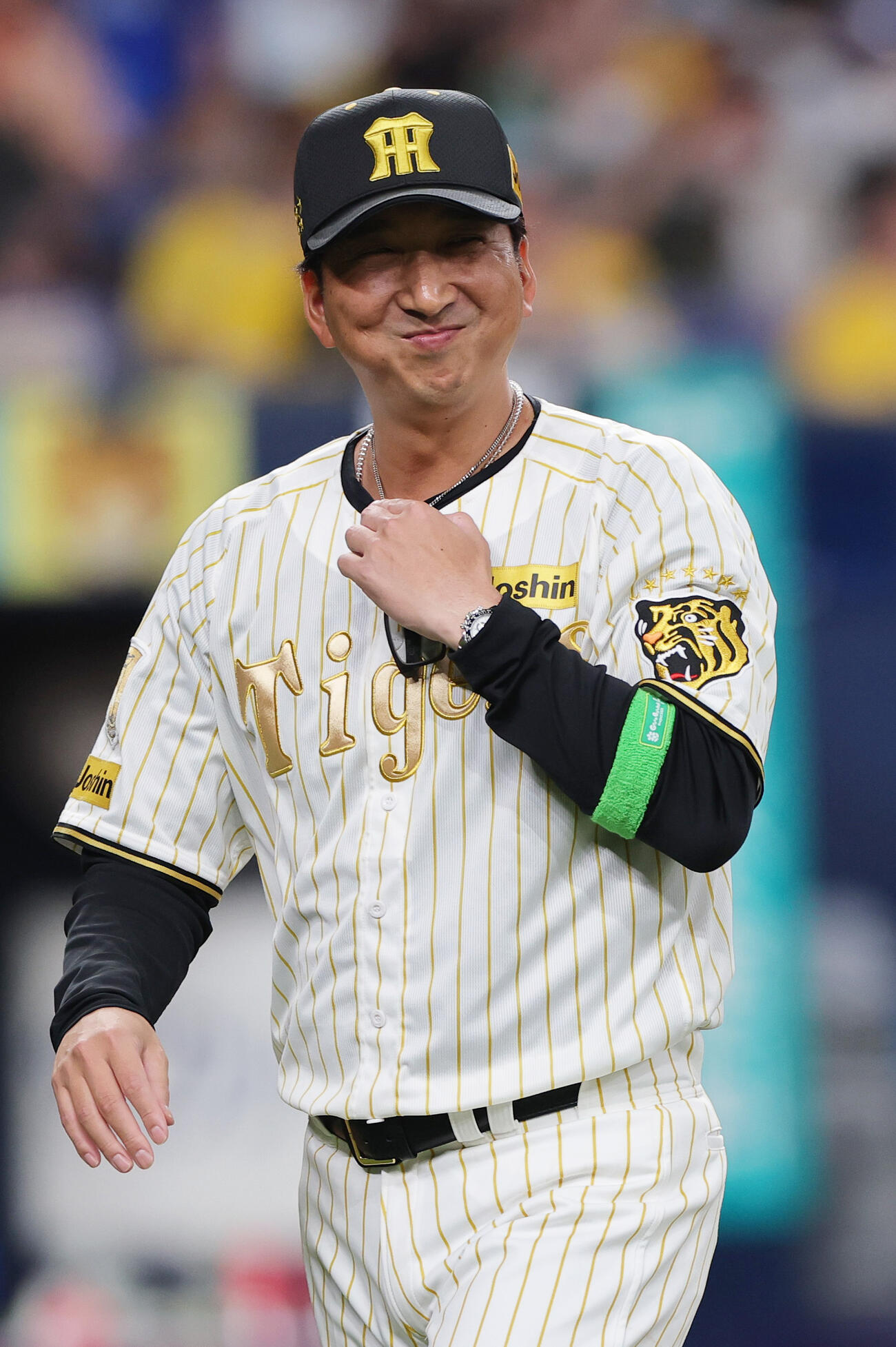 阪神対DeNA DeNAに勝利し、笑顔を見せる阪神藤川監督（撮影・上山淳一）