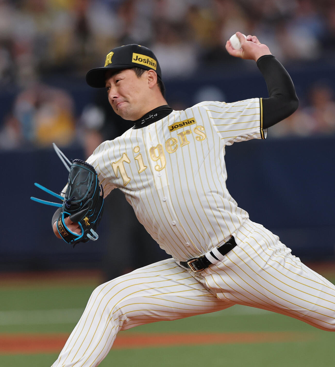阪神対DeNA 9回表に登板する阪神岩崎（撮影・上山淳一）