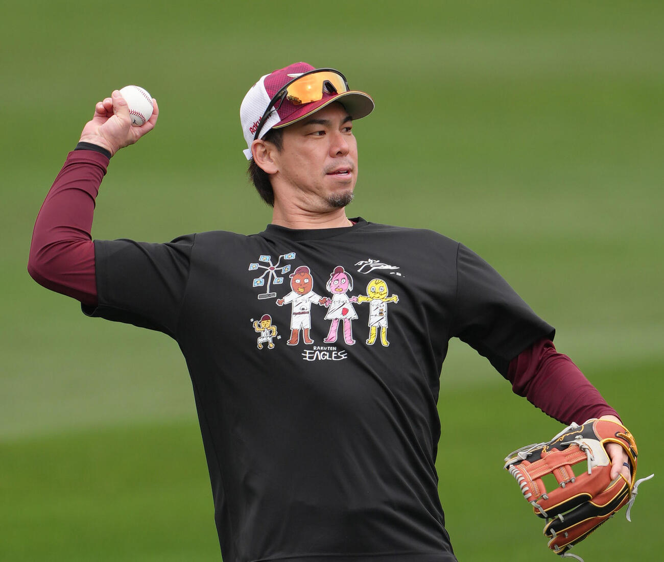 前田健太　マエケン画伯　ロングt＆ソックス マエケン画伯が遂に米国で浸透か!? 前田健太がチームの後輩に依頼され