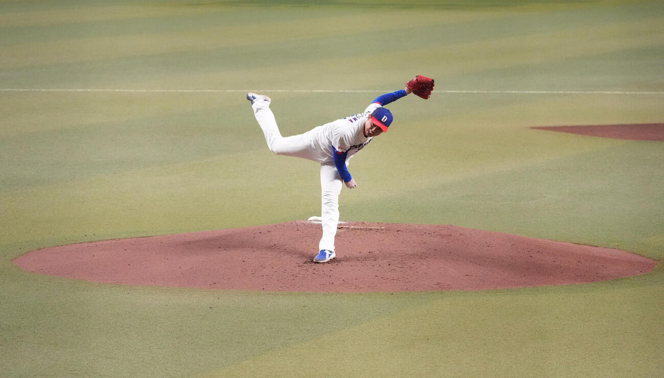 中日対巨人　試合前、シート打撃に登板する松山（撮影・森本幸一）