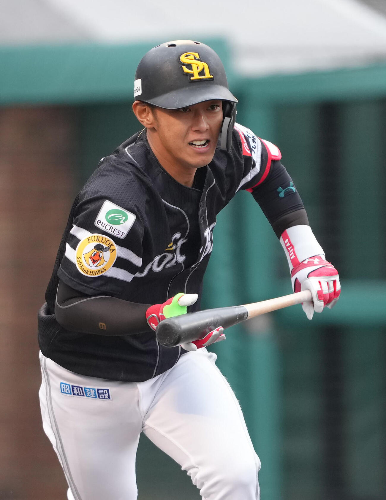 楽天対ソフトバンク　6回表ソフトバンク1死二、三塁、今宮は右前2点適時打を放つ（撮影・足立雅史）