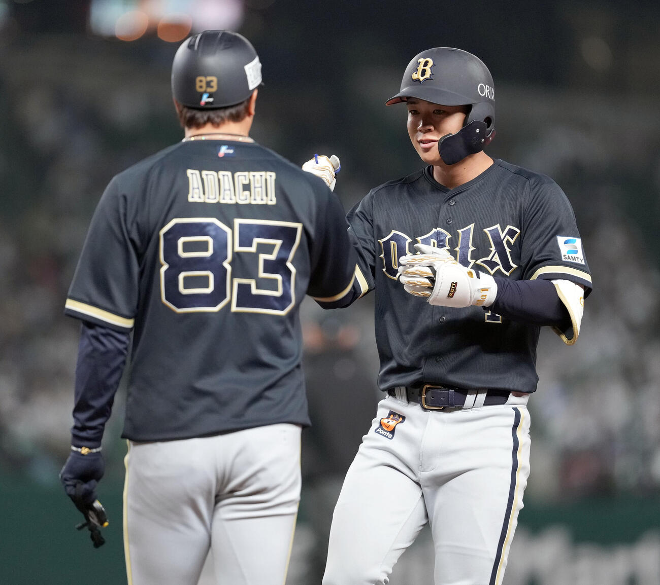 西武対オリックス　6回表オリックス1死一塁、右前に安打を放った太田（撮影・たえ見朱実）