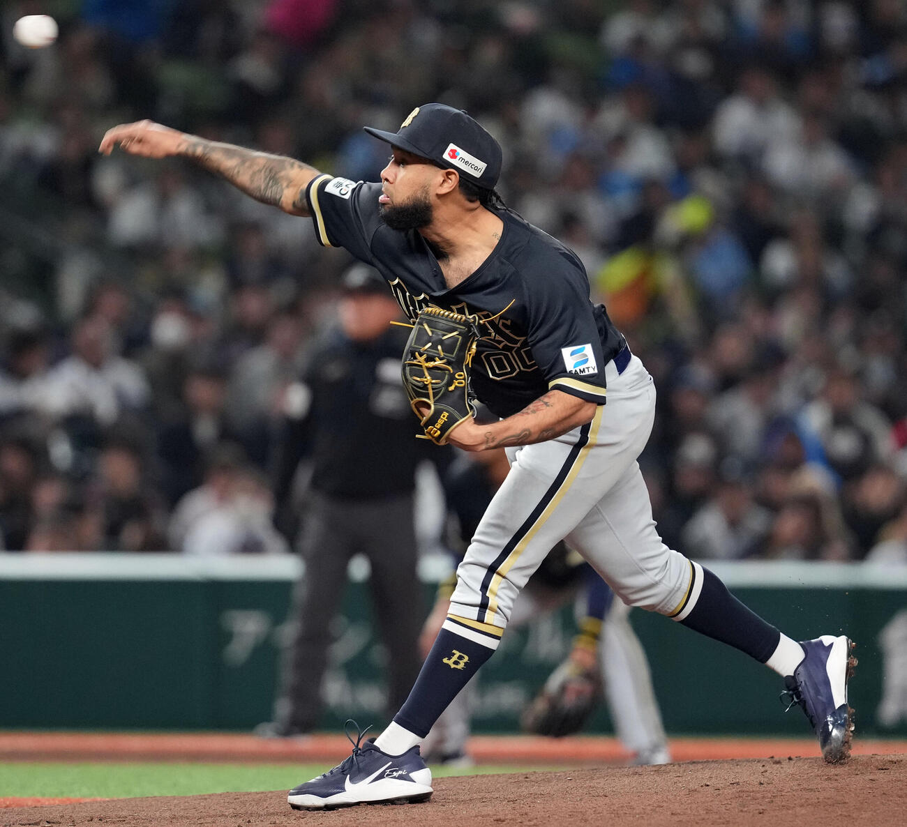 西武対オリックス　オリックスの先発エスピノーザ（撮影・たえ見朱実）
