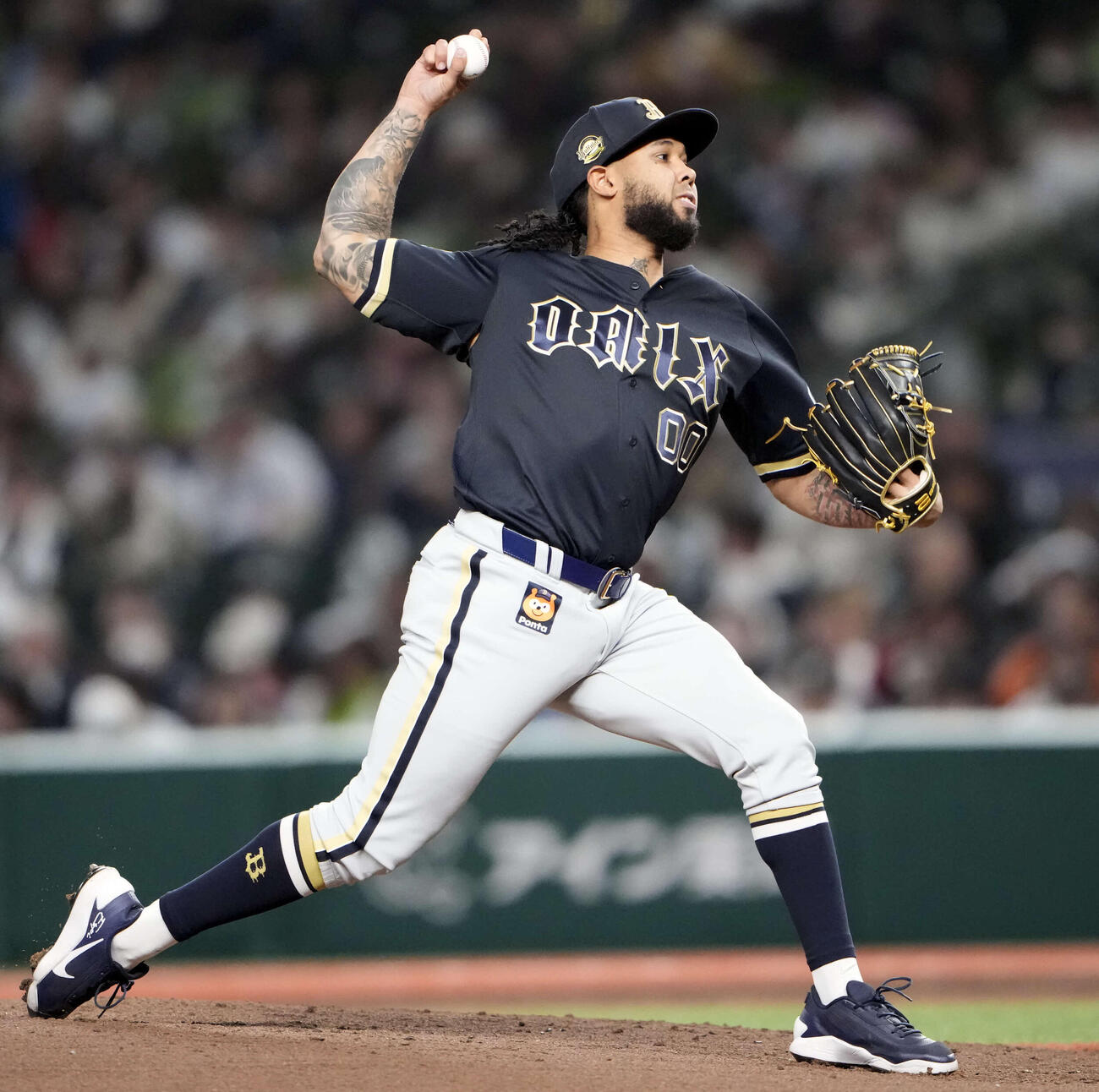 オリックス先発のエスピノーザ（撮影・小島史椰）