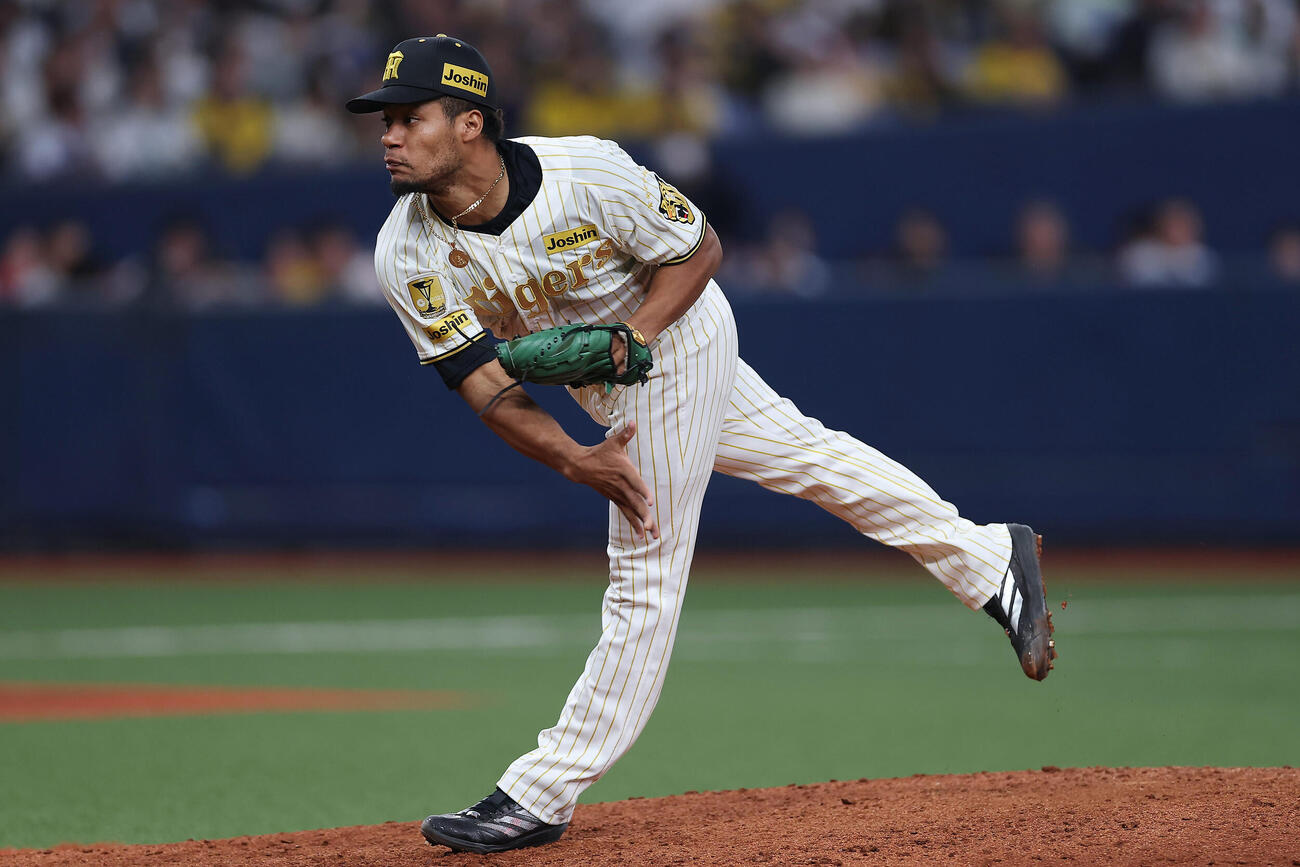 阪神対DeNA　阪神5番手のモレッタ（撮影・前田充）
