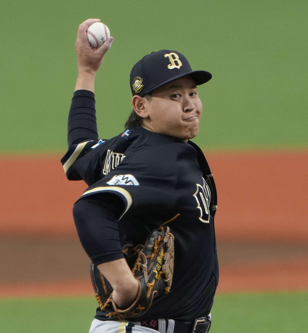 オリックス先発の宮城（撮影・小島史椰）