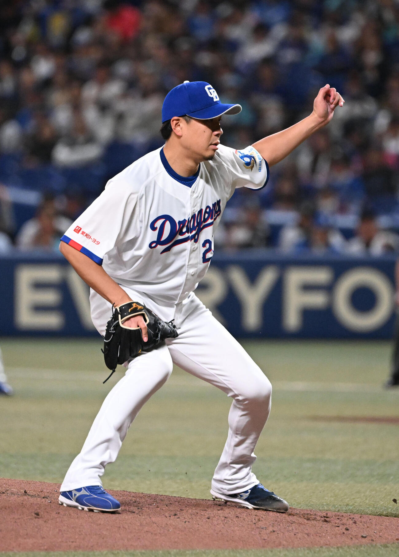 中日対巨人　先発する中日大野（撮影・和賀正仁）