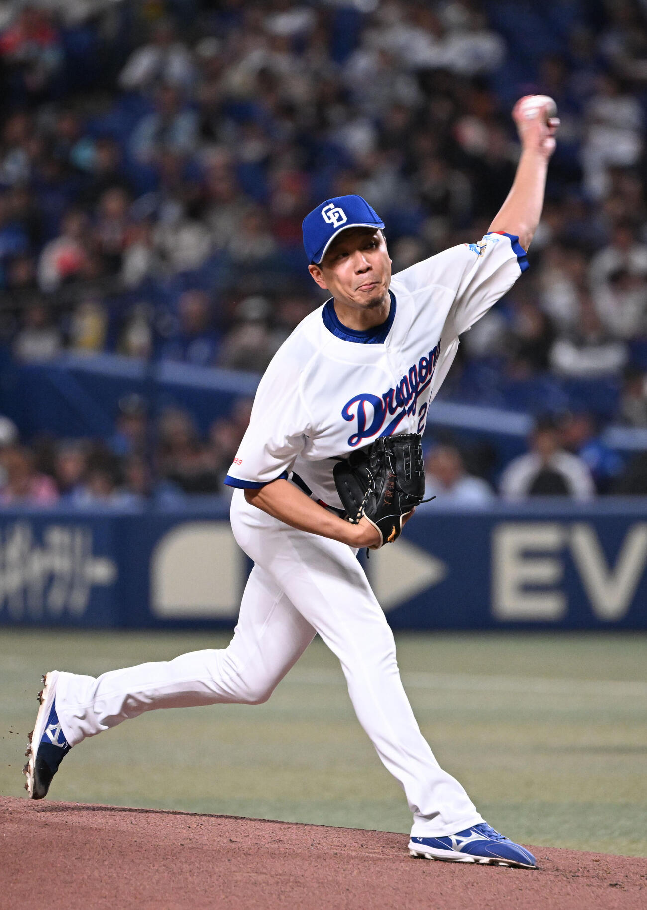 中日対巨人　先発する中日大野（撮影・和賀正仁）