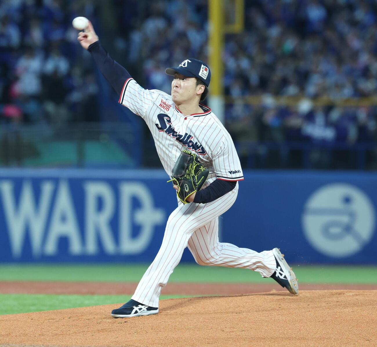 ヤクルト対中日　ヤクルト先発の吉村（撮影・黒川智章）