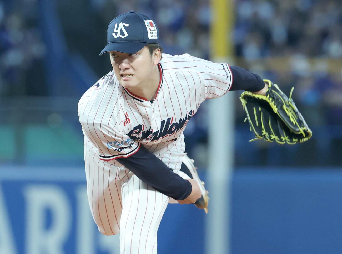 ヤクルト対中日　ヤクルト先発の吉村（撮影・黒川智章）
