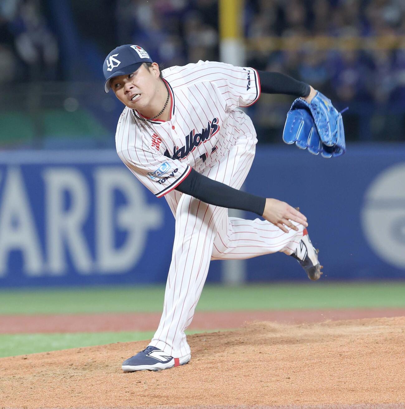 ヤクルト対中日　6回に登板の清水（撮影・黒川智章）