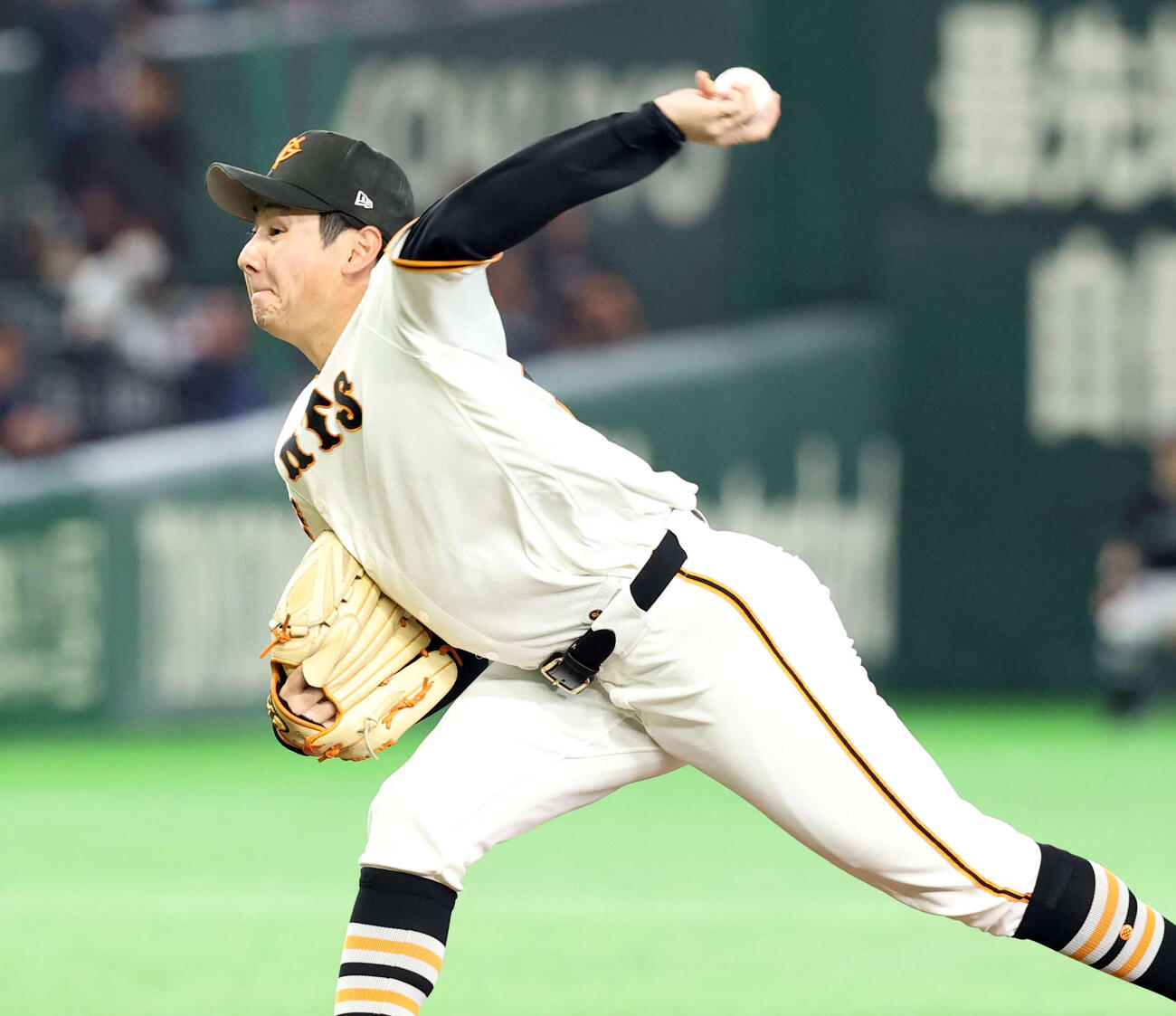 巨人対DeNA　力投する巨人先発の竹丸（撮影・浅見桂子）