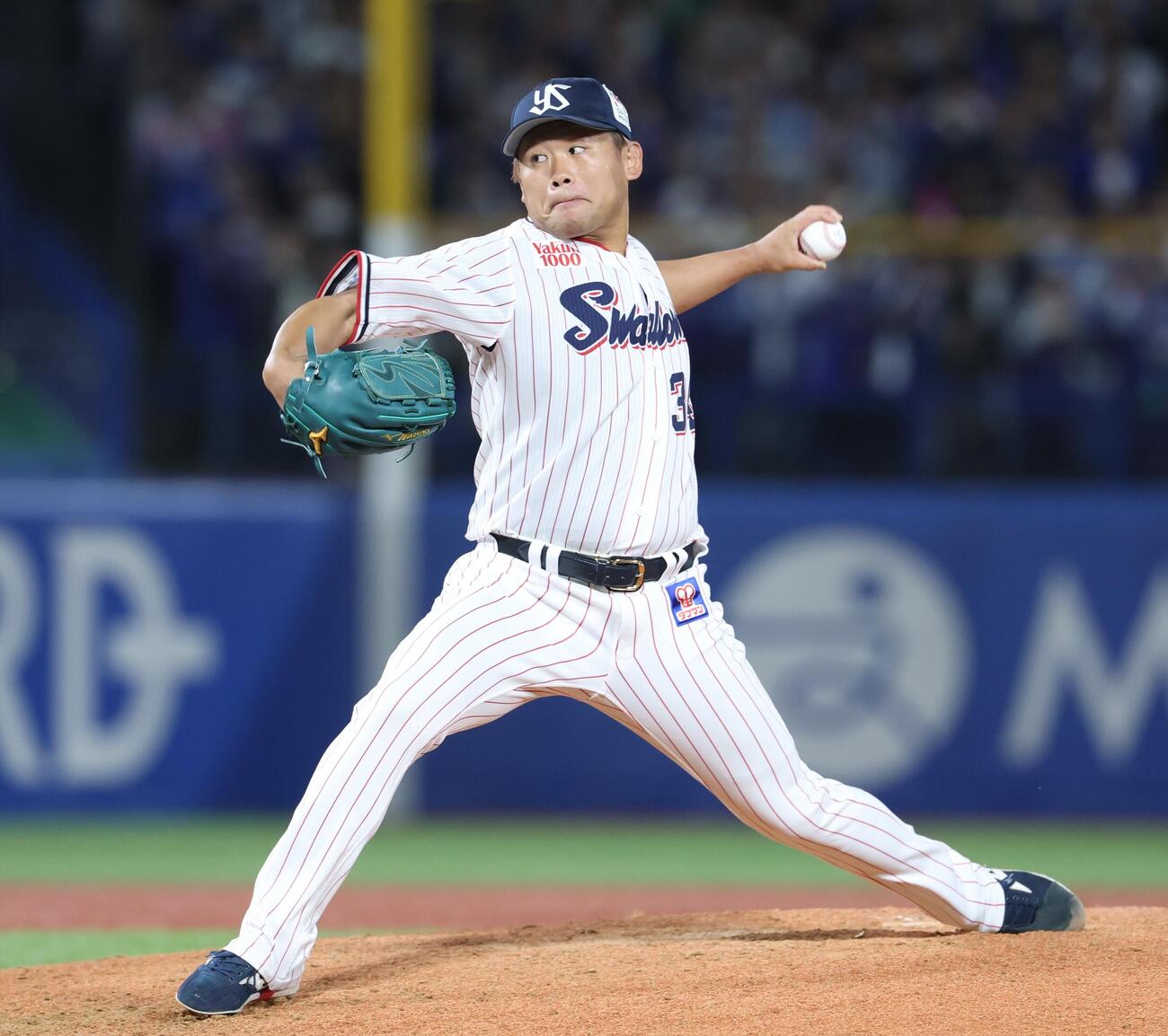 ヤクルト対中日　7回に登板の田口（撮影・黒川智章）