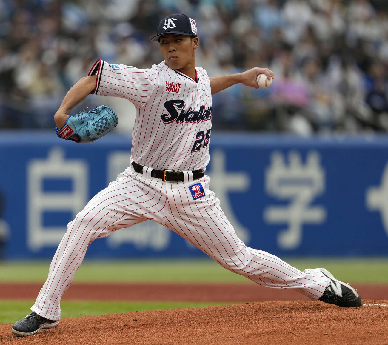 ヤクルト対中日　ヤクルト先発の山野（撮影・小島史椰）