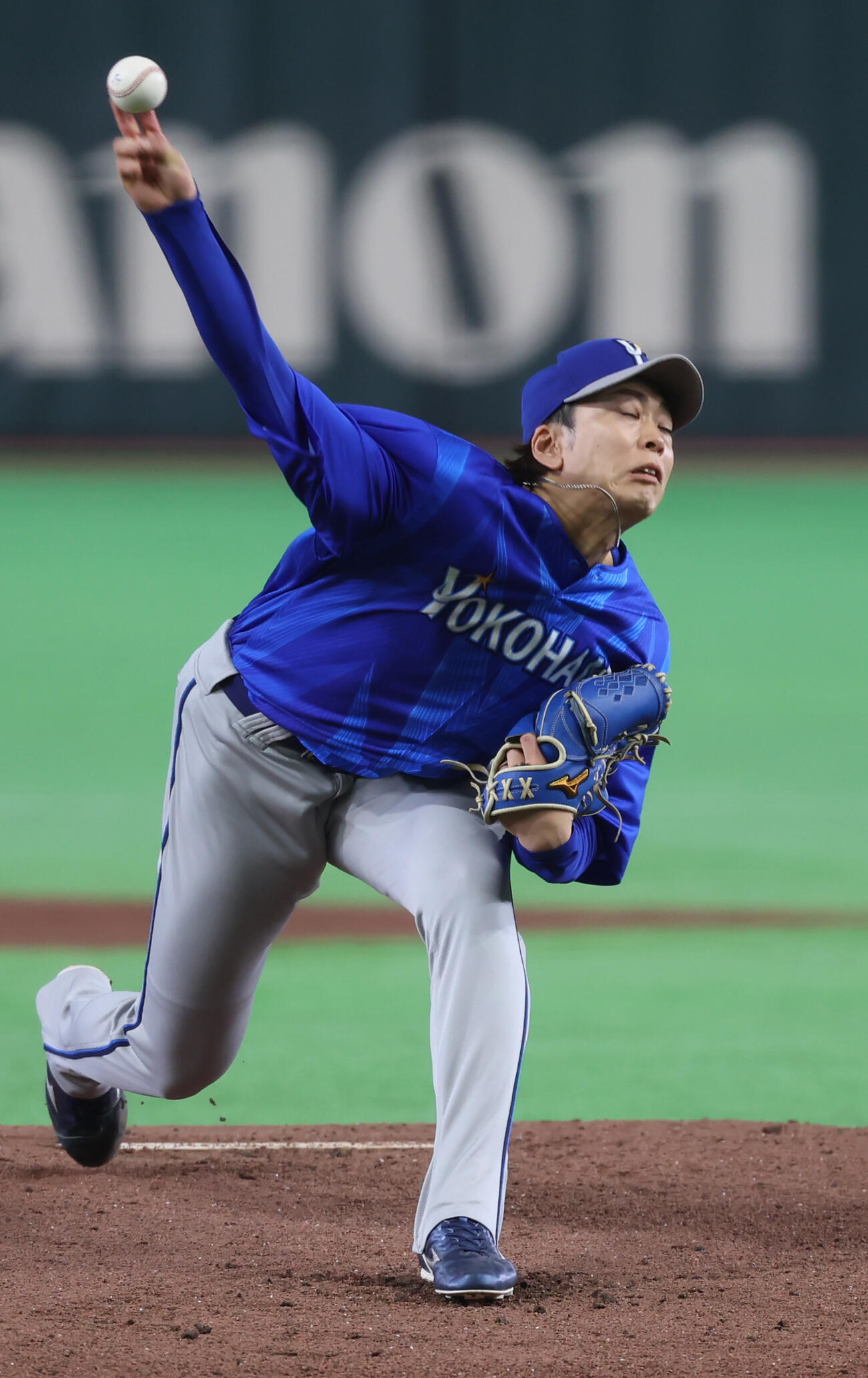 巨人対DeNA　力投するDeNA先発の入江（撮影・水谷安孝）