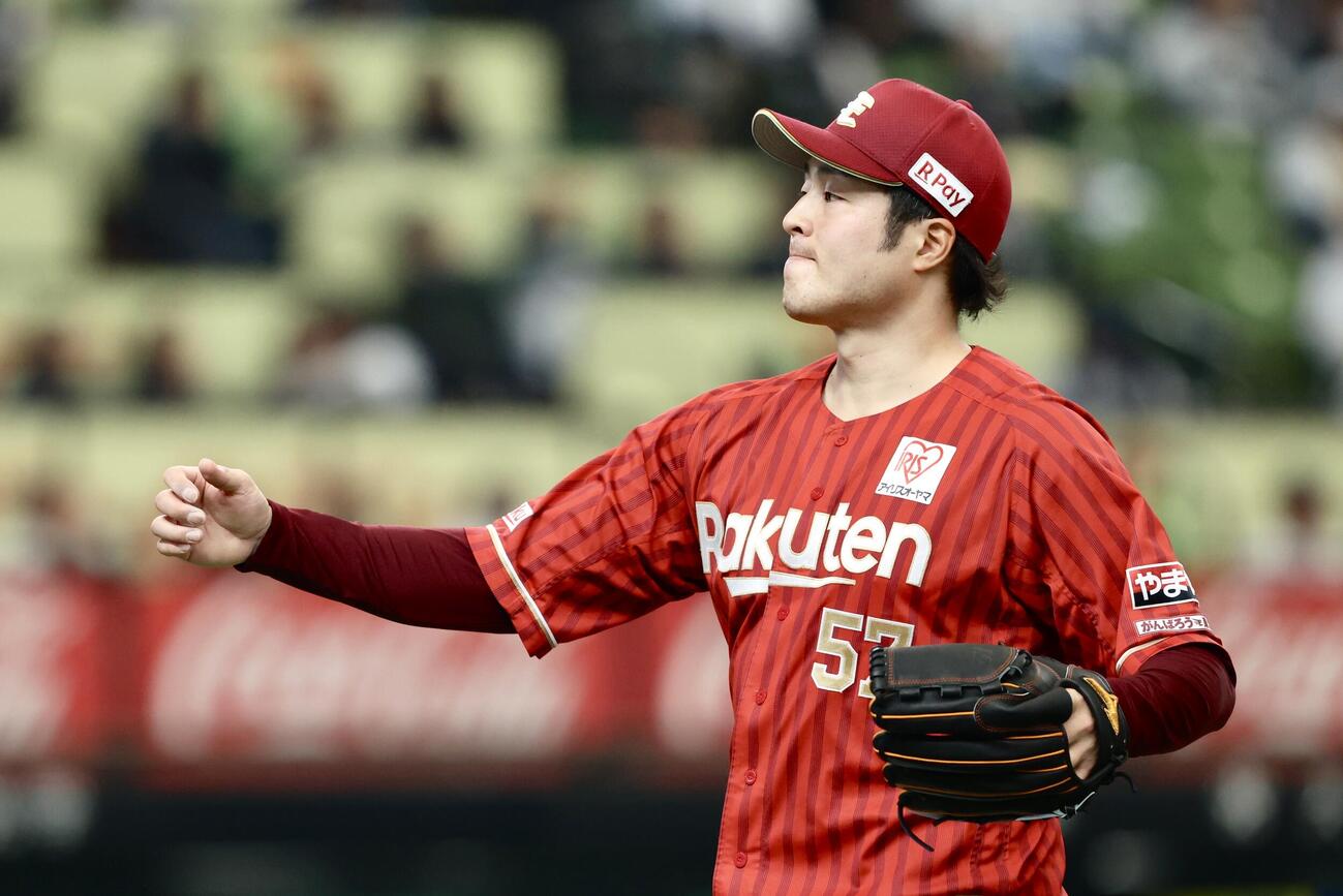 西武対楽天　1回裏を抑える滝中（撮影・河田真司）