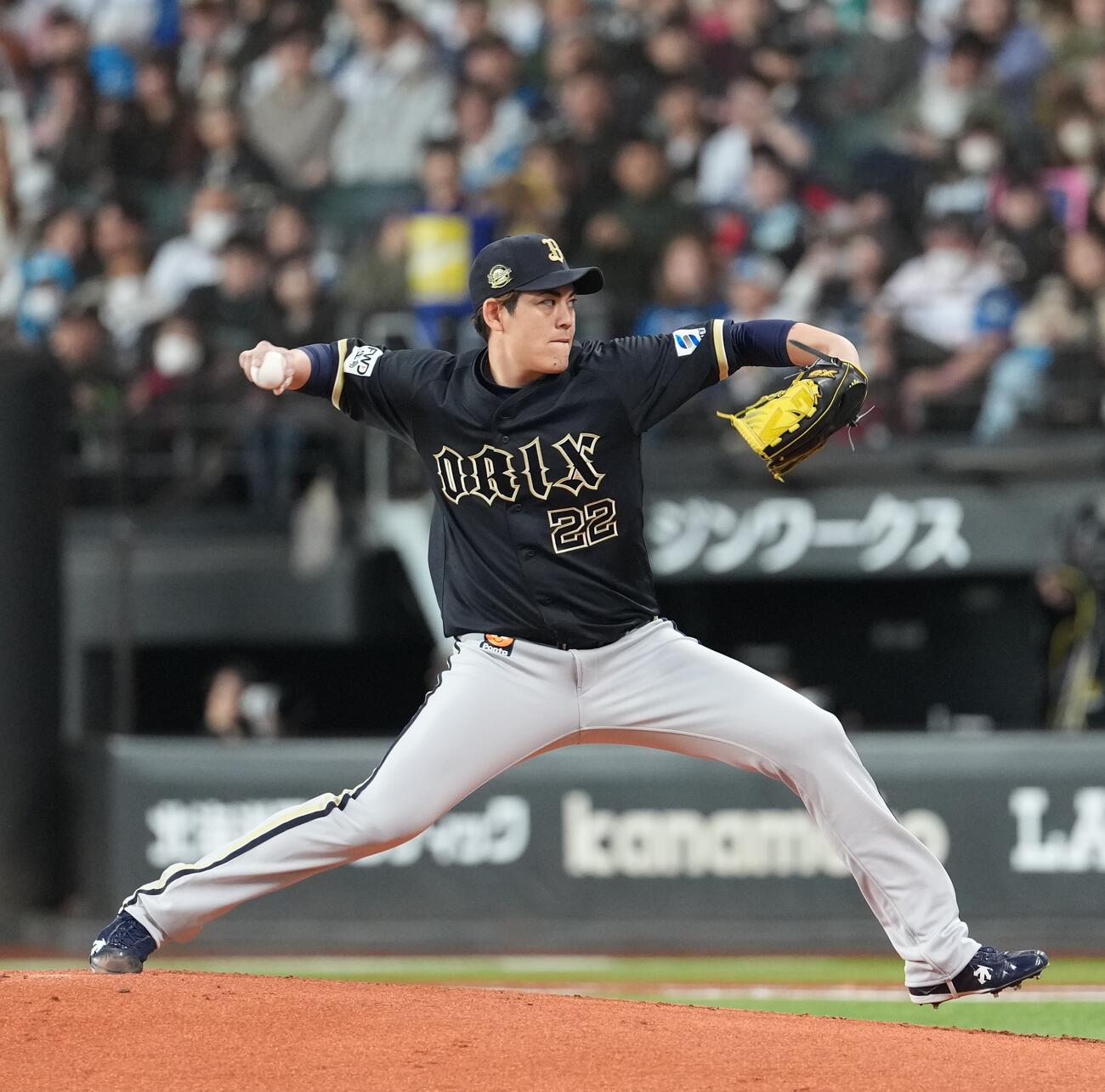 日本ハム対オリックス　オリックス先発の九里（撮影・井上学）