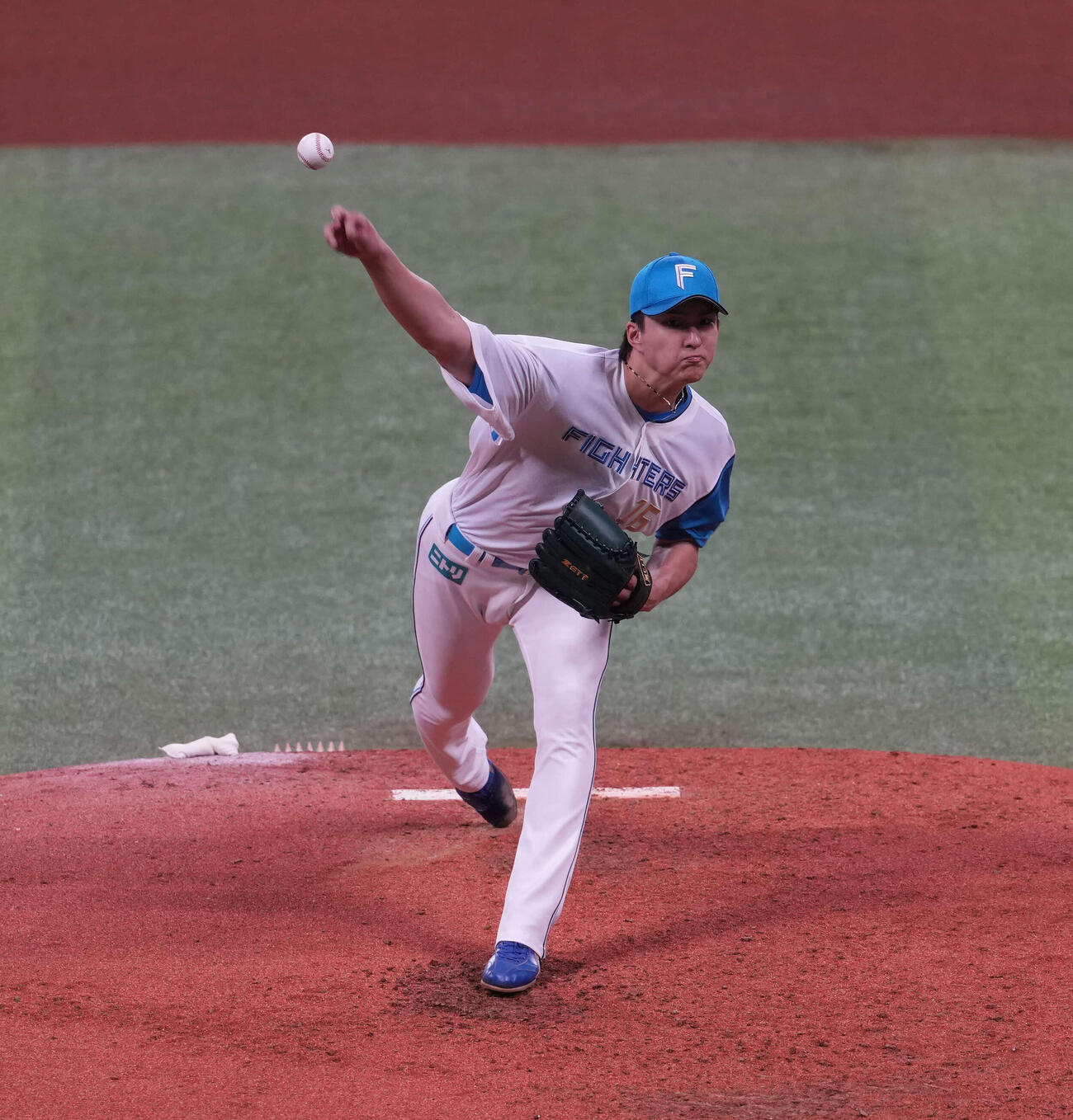 日本ハム対オリックス　力投する日本ハム先発の達（撮影・井上学）