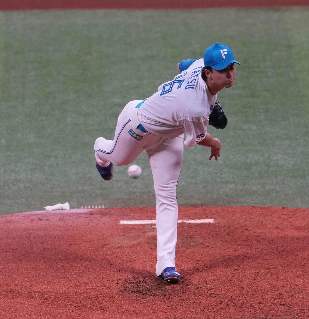 日本ハム対オリックス　力投する日本ハム先発の達（撮影・井上学）