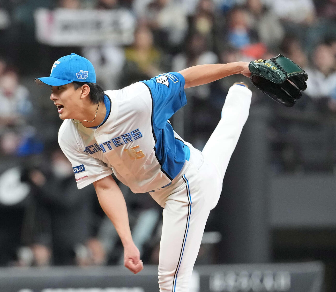 日本ハム対オリックス　力投する日本ハム先発の達（撮影・井上学）